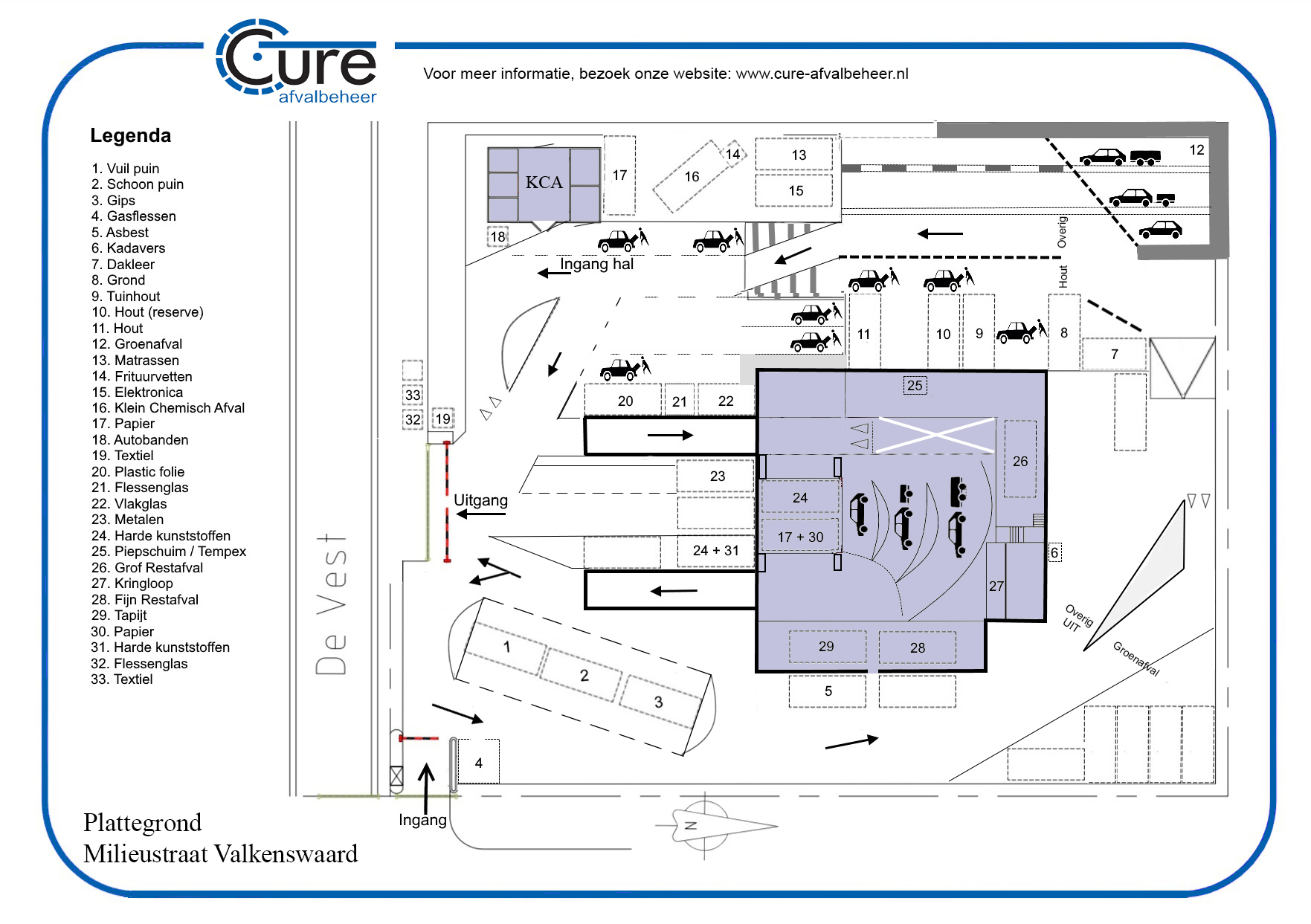 Map waste recycling point De Vest