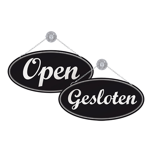 open en gesloten bordje